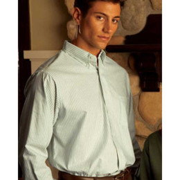 Van Heusen Long-Sleeve Wrinkle-Resistant Oxford - Color Promotional Custom Imprinted With Logo