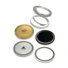 Oval Compact Mirror Promotional Custom Imprinted With Logo