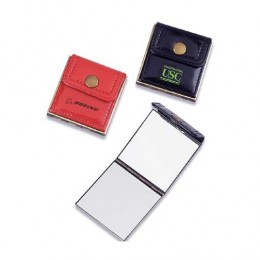 Fashion Compact Mirror with Patent Outer Cover Promotional Custom Imprinted With Logo