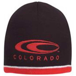 Bobsled Knit Beanie Cap - Embroidered Promotional Custom Imprinted With Logo