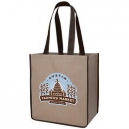 V Natural Kraft Sack Promotional Custom Imprinted With Logo V Natural Kraft Sack Promotional Custom Imprinted With Logo