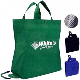Poly Pro Shop-N-Fold Tote Promotional Custom Imprinted With Logo