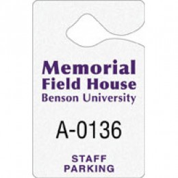 Hanging Parking Permit Promotional Custom Imprinted With Logo