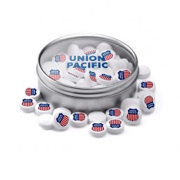 Custom Printed Mints - Round Tin - 28 gram Promotional Custom Imprinted