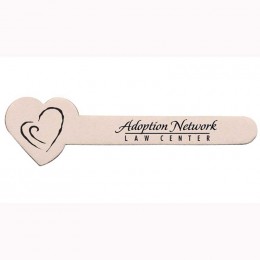 Horizontal Heart Emery Board Promotional Custom Imprinted With Logo