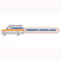 Horizontal Ambulance Emery Board Promotional Custom Imprinted With Logo
