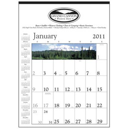 Wall Calendar - Decorator Memo - White Promotional Custom Imprinted With Logo