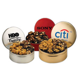 Gourmet Brownie Bites Tin (35 Brownies) Promotional Custom Imprinted With Logo