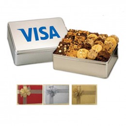 Fresh Baked Decadence Tin Promotional Custom Imprinted With Logo
