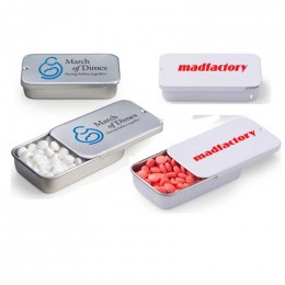 Slide Tin with Mini Mints Promotional Custom Imprinted With Logo