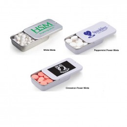 Slide Tin with Mints Promotional Custom Imprinted With Logo