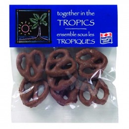 Chocolate Pretzels - 1 Oz Promotional Custom Imprinted With Logo