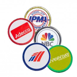 Round Coin w/ Label Promotional Custom Imprinted With Logo