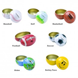 Mini Sport Tin w/ Hard Candy Promotional Custom Imprinted With Logo