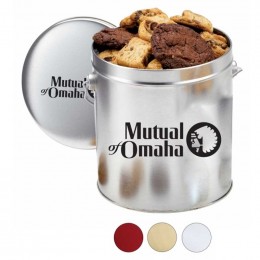 Gourmet Cookie Tin - 1 Gallon Promotional Custom Imprinted With Logo