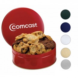 Gourmet Cookie Tin (16 Cookies) Promotional Custom Imprinted With Logo