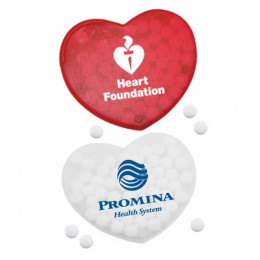 Heart Shaped Credit Card Mints Promotional Custom Imprinted With Logo