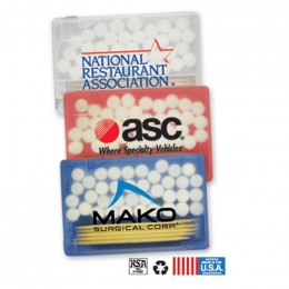 Rectangle Shaped Pick n Mints Promotional Custom Imprinted With Logo