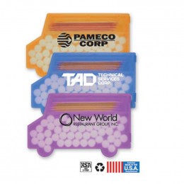 Delivery Truck Shaped Pick n Mints Promotional Custom Imprinted With Logo