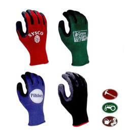 Flat Dip Cotton/Poly Knitted Gloves Promotional Custom Imprinted With Logo