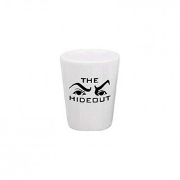 1.5 oz White Ceramic Shot Promotional Custom Imprinted With Logo