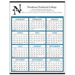 Span-A-Year Non-Laminated Promotional Custom Imprinted With Logo