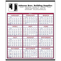 Span-A-Year - Red & Blue Promotional Custom Imprinted With Logo