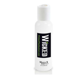 Standard Muscle & Joint Relief white bottle, white disc lid Promotional Custom Imprinted With Logo