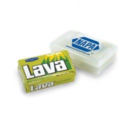 Lava Bar heavy-duty hand cleaner, in custom imprint soap dish Promotional Custom Imprinted With Logo