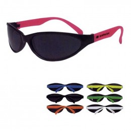 Wave Rubberized Sunglasses Promotional Custom Imprinted With Logo