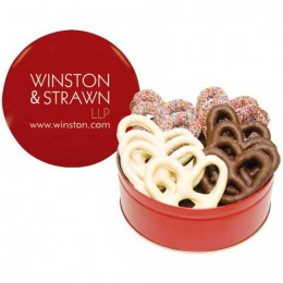 The Royal Pretzel Tin Promotional Custom Imprinted With Logo