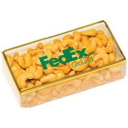 Golden Favorites Gift Box with Cashews Promotional Custom Imprinted With Logo