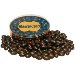 Gold Rush Gift Container with Chocolate Covered Almonds Promotional Custom Imprinted With Logo