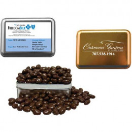 Small Rectangle Tin - Cashews Promotional Custom Imprinted With Logo
