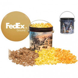 One Gallon Popcorn Tin Promotional Custom Imprinted With Logo