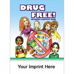 Coloring & Activity Book: Drug Free Promotional Custom Imprinted With Logo