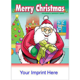 Coloring & Activity Book: Merry Christmas Promotional Custom Imprinted With Logo