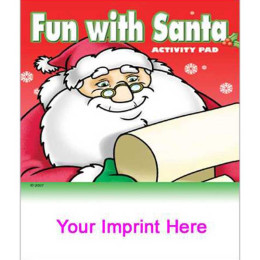 Activity Pad: Fun With Santa Promotional Custom Imprinted With Logo