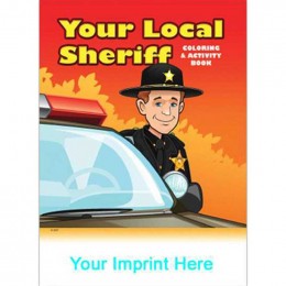 Coloring & Activity Book: Your Local Sheriff Promotional Custom Imprinted With Logo