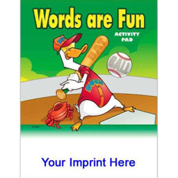 Activity Pad: Words are Fun Promotional Custom Imprinted With Logo