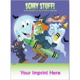 Activity Pad: Scary Stuff Promotional Custom Imprinted With Logo