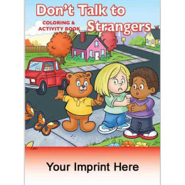 Activity Pad: Don''t Talk to Strangers Promotional Custom Imprinted With Logo
