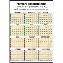 Time Management Span-A-Year - Non-Laminated Promotional Custom Imprinted With Logo