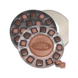 32 pc Round Truffle Box Promotional Custom Imprinted With Logo