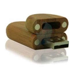 128MB Bamboo Drive - Style b3 Promotional Custom Imprinted With Logo