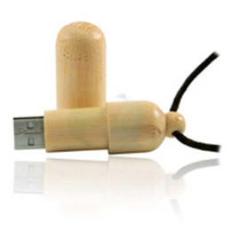 256MB Bamboo Drive - Style b4 Promotional Custom Imprinted With Logo