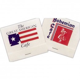 30 Matches - Blue & Red on White Promotional Custom Imprinted With Logo 30 Matches - Blue & Red on White Promotional Custom Imprinted With Logo