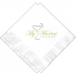 10 x 10 in. Beverage Napkin - 1 ply Promotional Custom Imprinted With Logo 10 x 10 in. Beverage Napkin - 1 ply Promotional Custom Imprinted With Logo