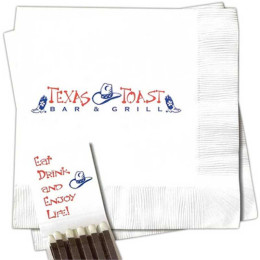 13 x 13 in. Luncheon Napkin - 1 ply Promotional Custom Imprinted With Logo