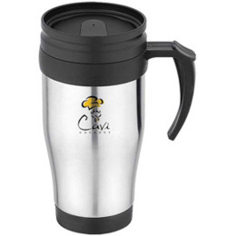 16 oz. Stainless Steel Tumbler with Durable Handle Custom Imprinted With Logo